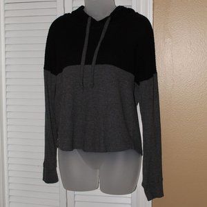 No Boundaries ADORABLE black and grey hoodie